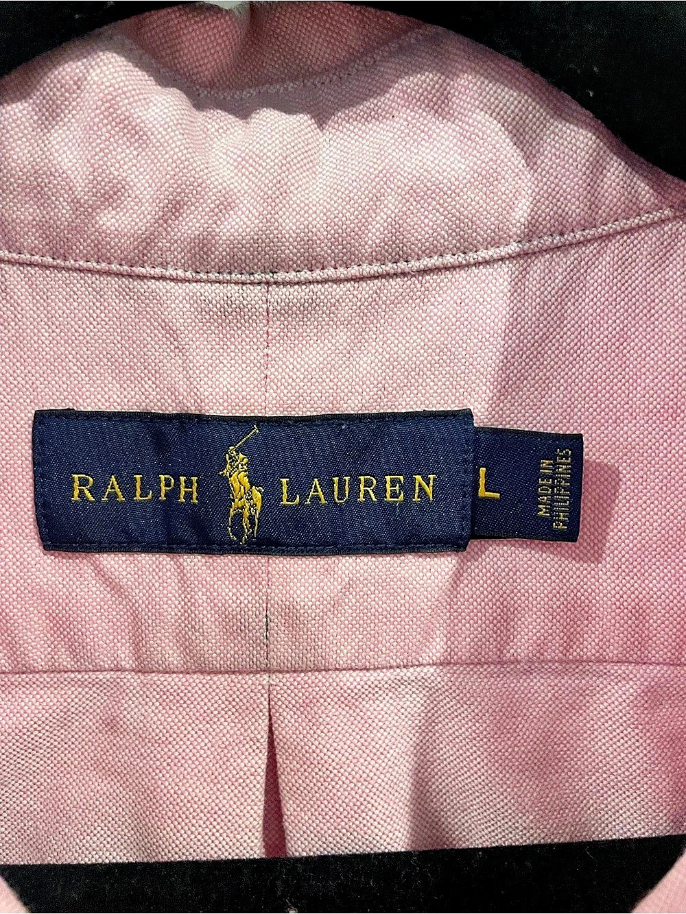 Ralph Lauren Short-Sleeve Oxford Shirt Men's Pink Button Down Large - Picture 5 of 5